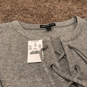 J. Crew Factory Dresses - JCrew Factory lace-up long sleeve sweatshirt dress J. Crew Factory Dresses - JCrew Factory lace-up long sleeve sweatshirt dress